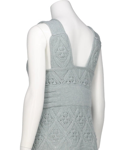 MULTI PATTERN LOW GAUGE KNITTEDSLEEVELESS TOP