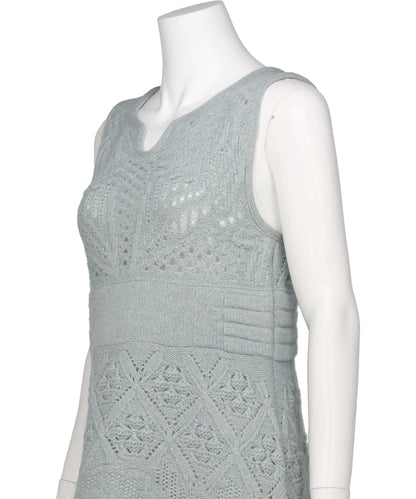 MULTI PATTERN LOW GAUGE KNITTEDSLEEVELESS TOP