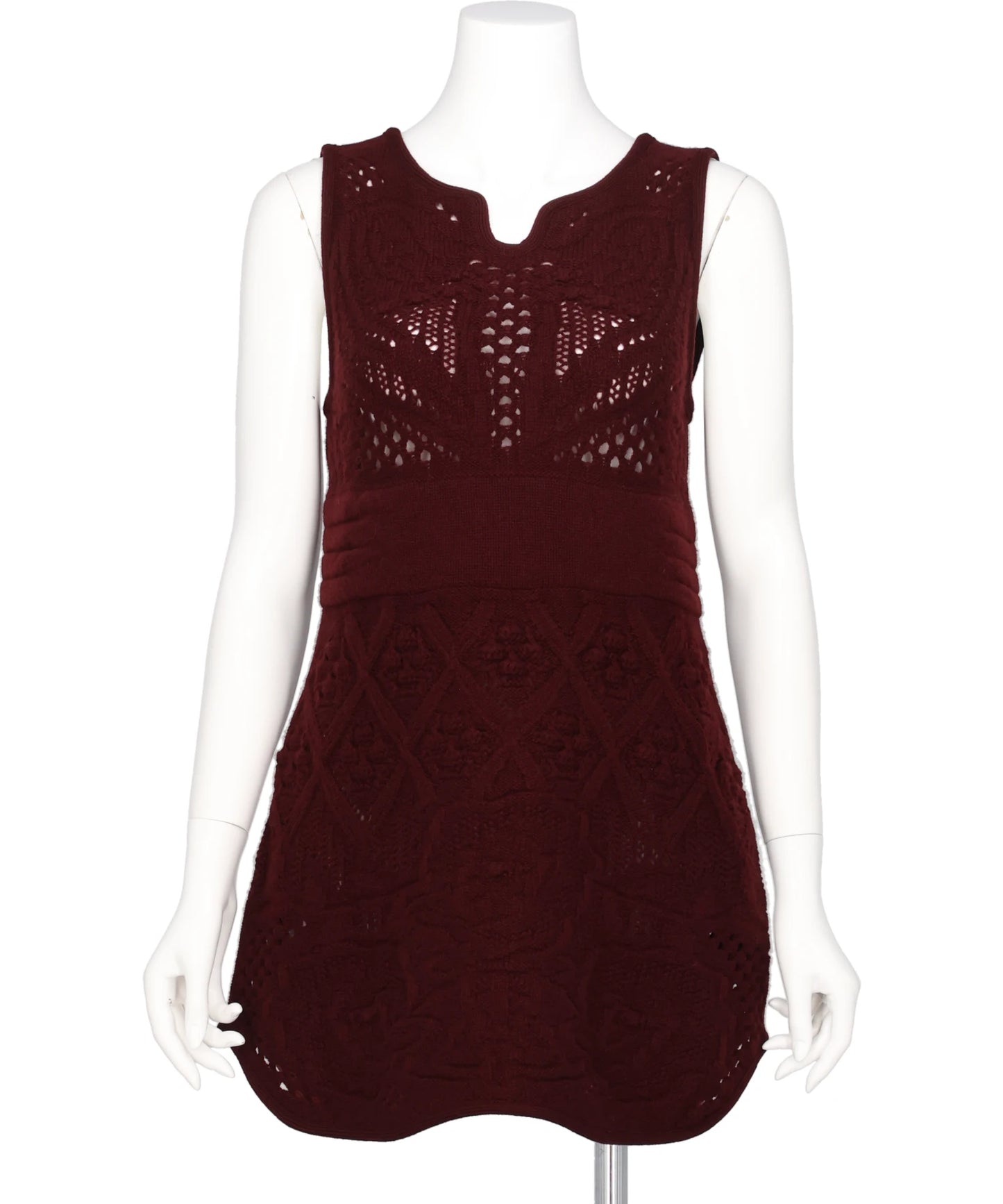 MULTI PATTERN LOW GAUGE KNITTEDSLEEVELESS TOP