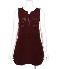 MULTI PATTERN LOW GAUGE KNITTEDSLEEVELESS TOP