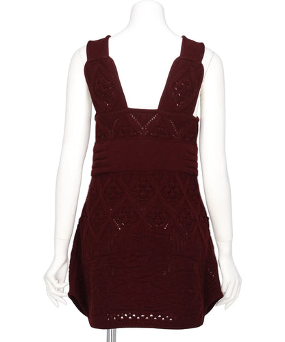 MULTI PATTERN LOW GAUGE KNITTEDSLEEVELESS TOP