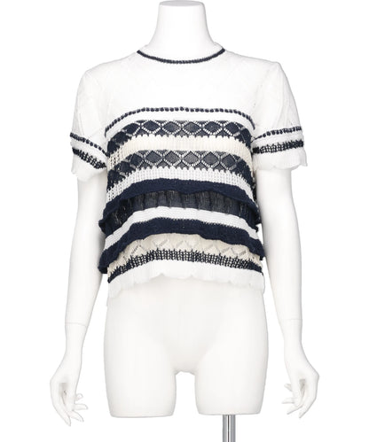 ODAKHA(オダカ) 2026SS CRAZY SHORT KNIT BASQUE OH26SS-KN11