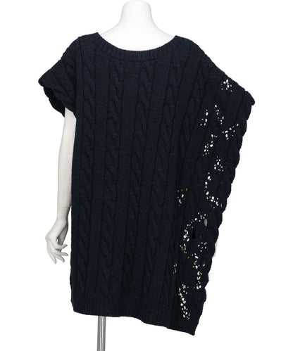 PS26AW-006-2 DISTRESSED KNIT VEST
