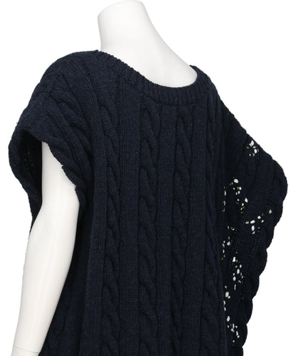 PS26AW-006-2 DISTRESSED KNIT VEST