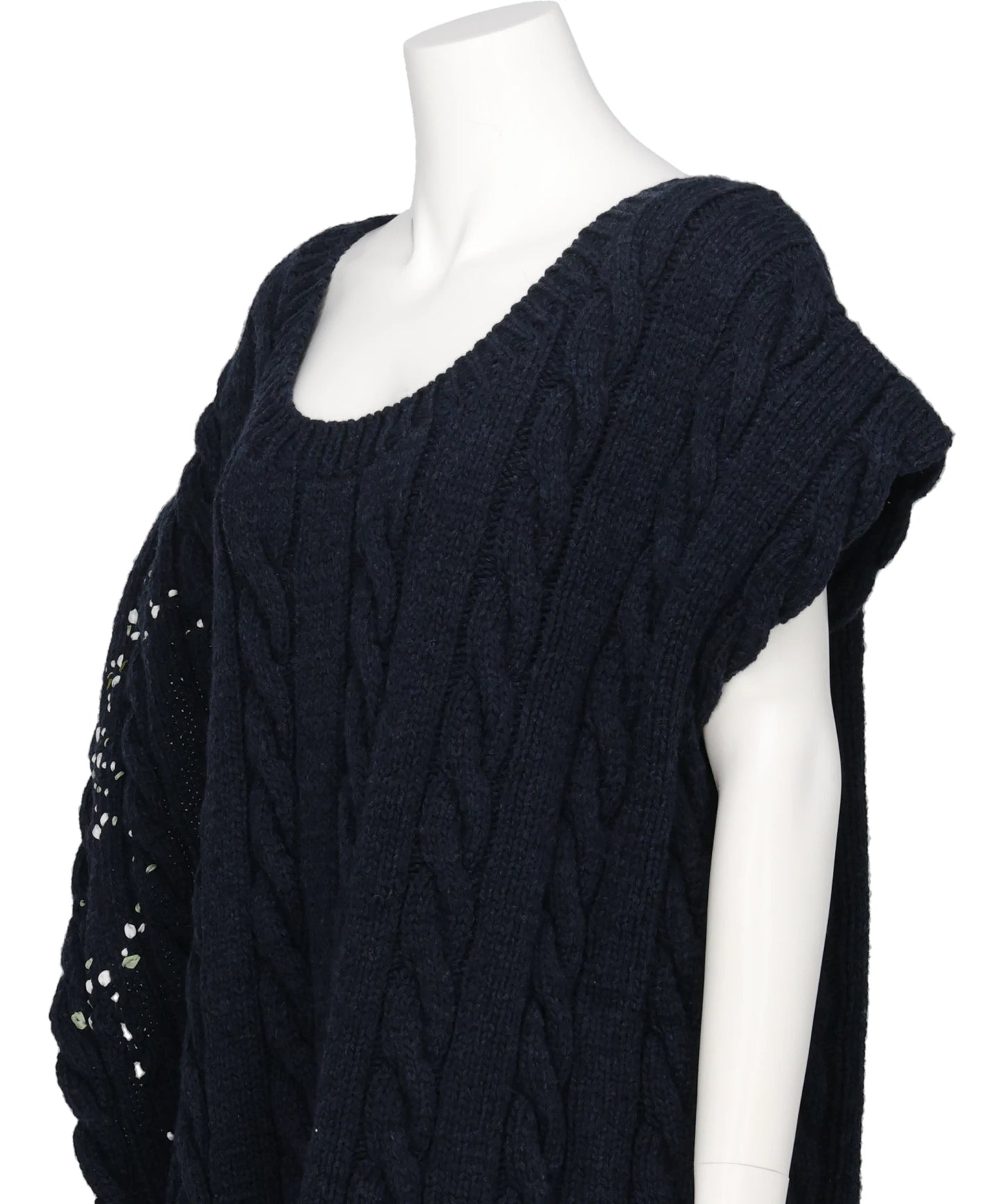 PS26AW-006-2 DISTRESSED KNIT VEST