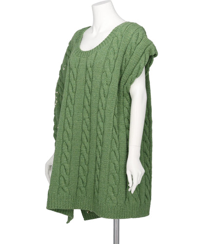 PS26AW-006-2 DISTRESSED KNIT VEST