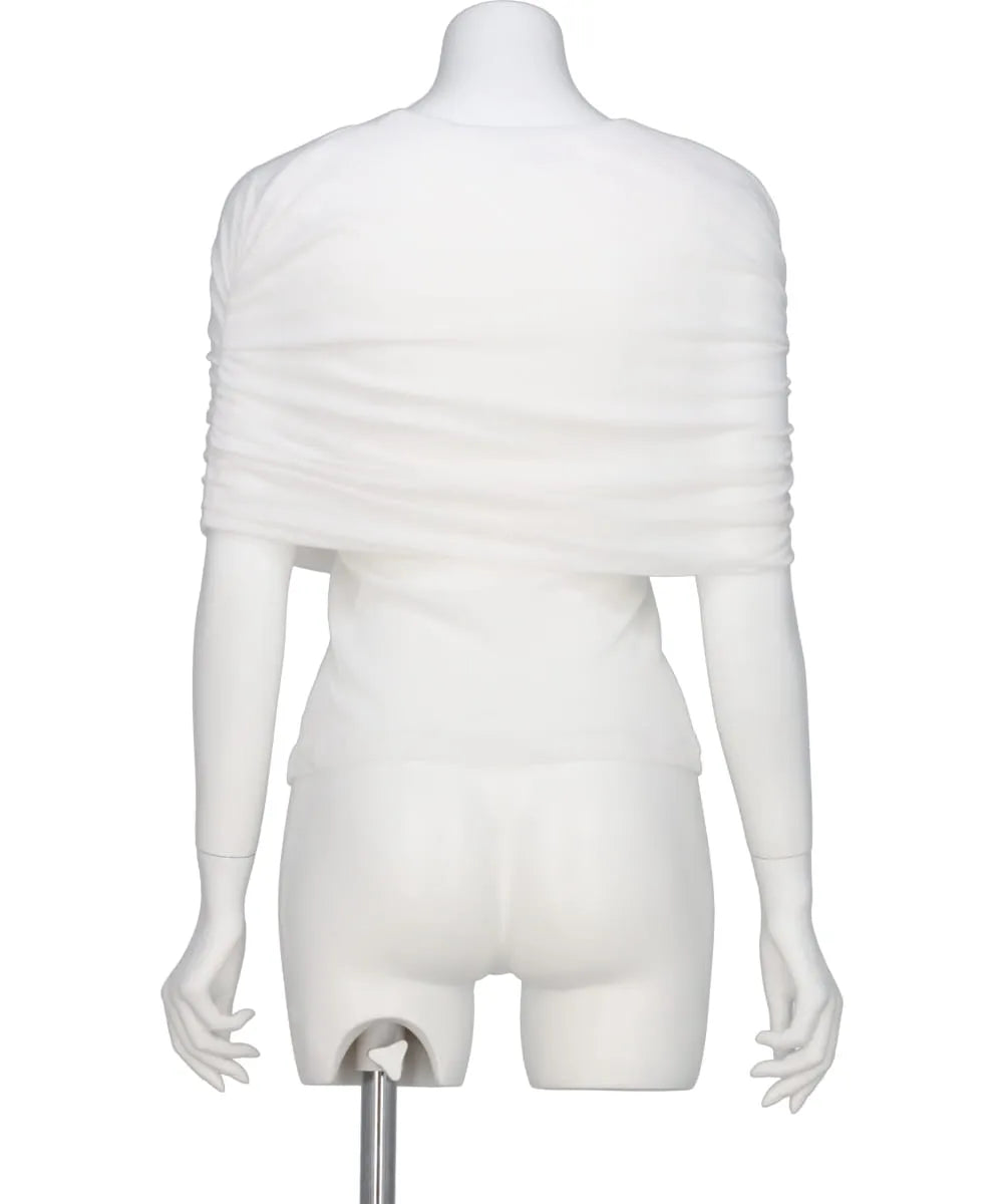 liten 美品 Sheer Sculpture Tops ホワイト liten 美品 Sheer Sculpture Tops ホワイト