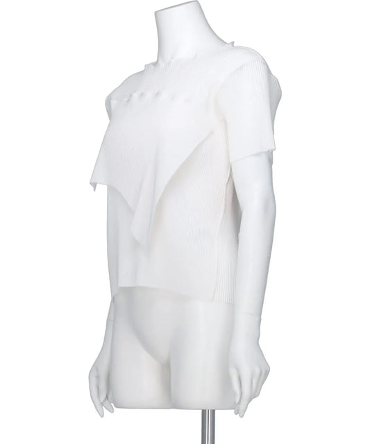 PEEPHOLE-BACK SHORT SLEEVE TOP