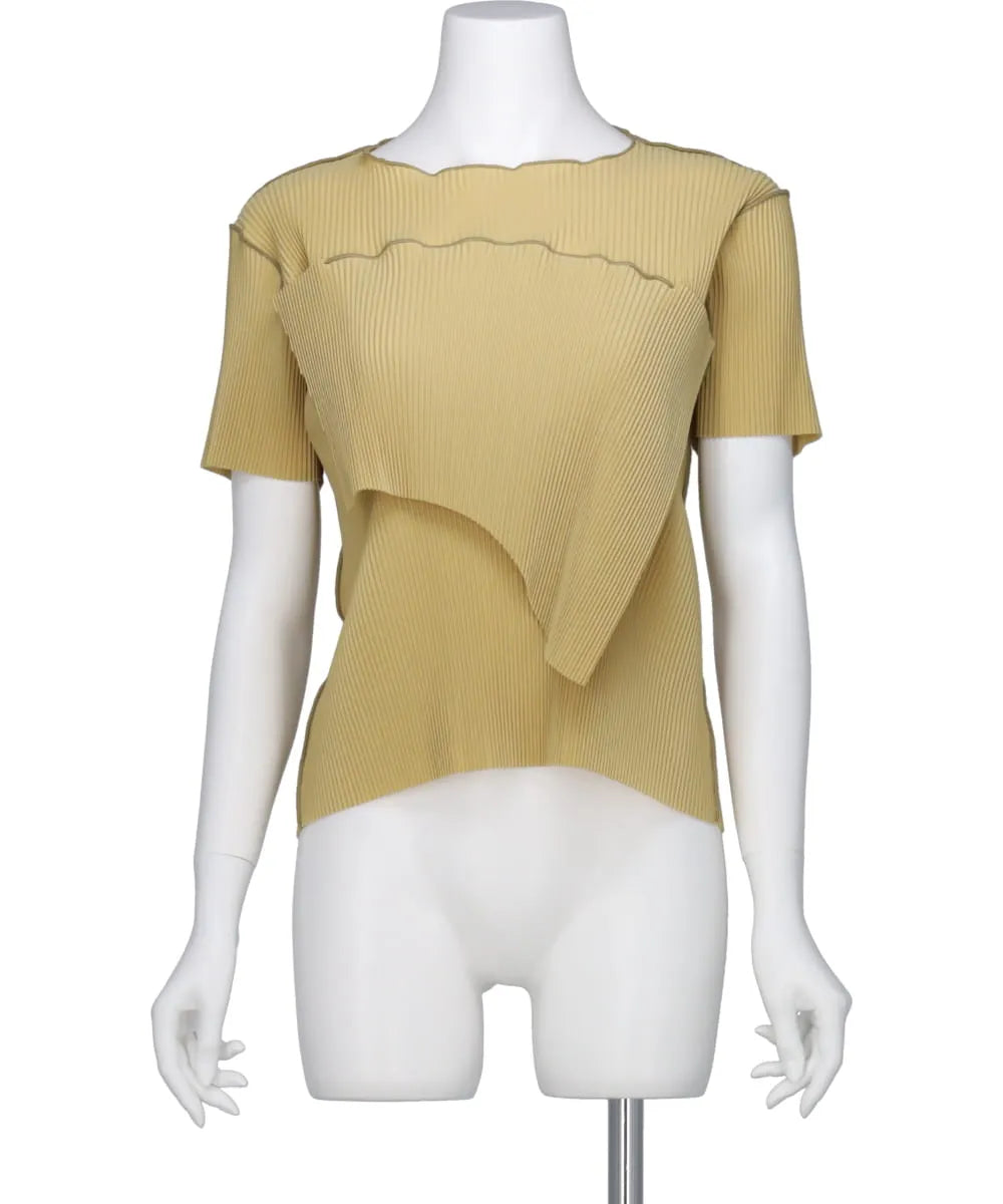 PEEPHOLE-BACK SHORT SLEEVE TOP