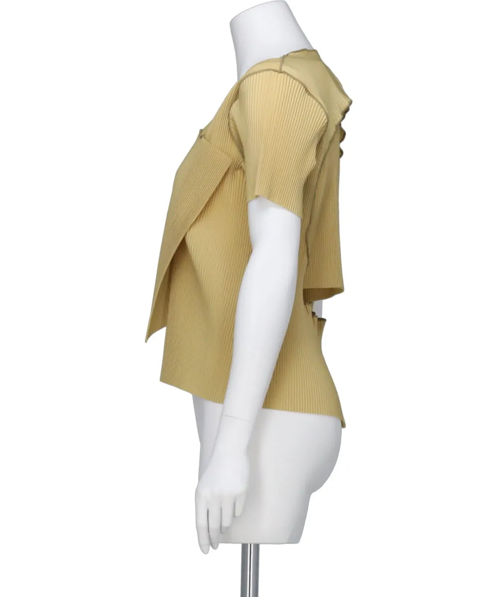 PEEPHOLE-BACK SHORT SLEEVE TOP