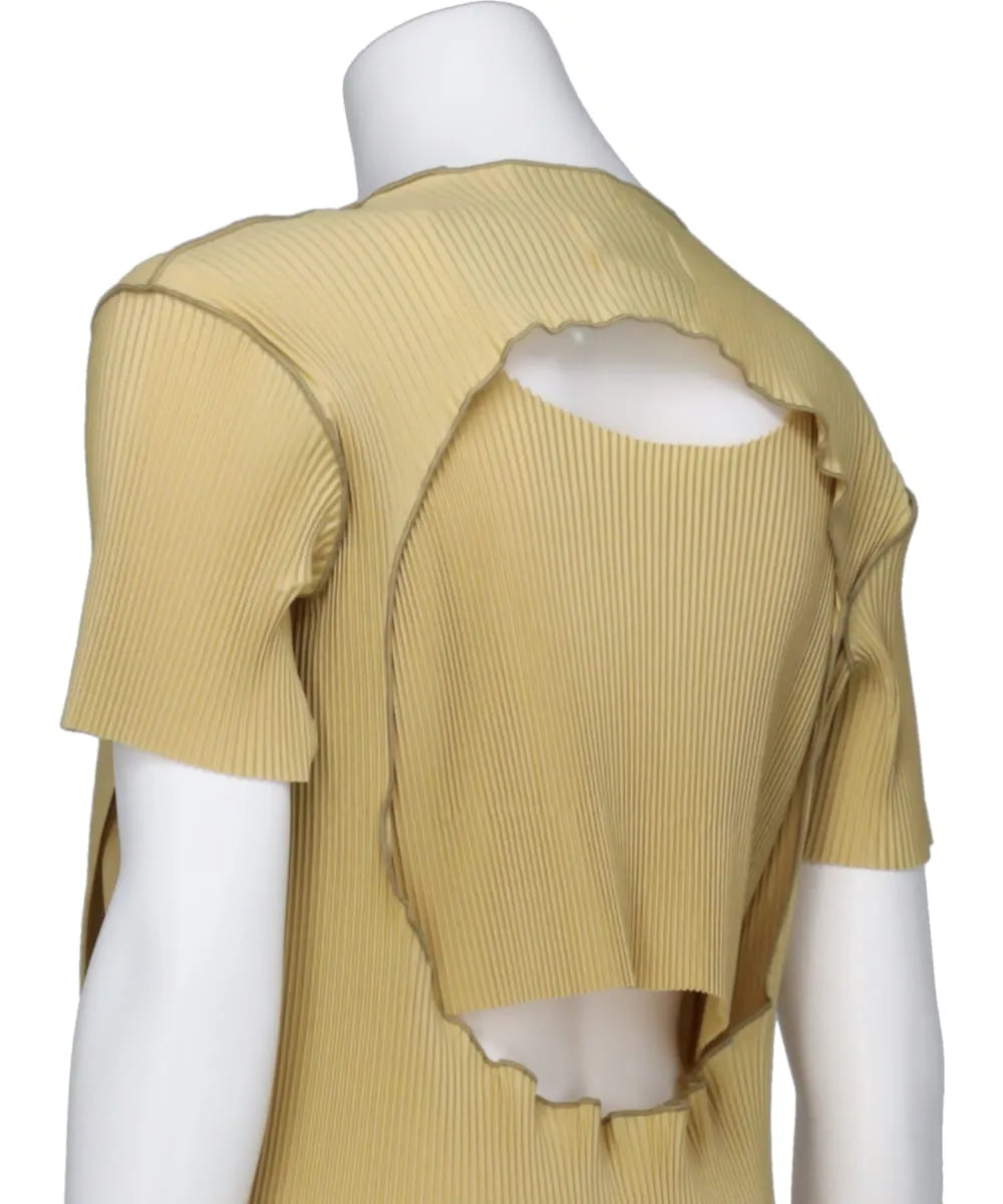 PEEPHOLE-BACK SHORT SLEEVE TOP