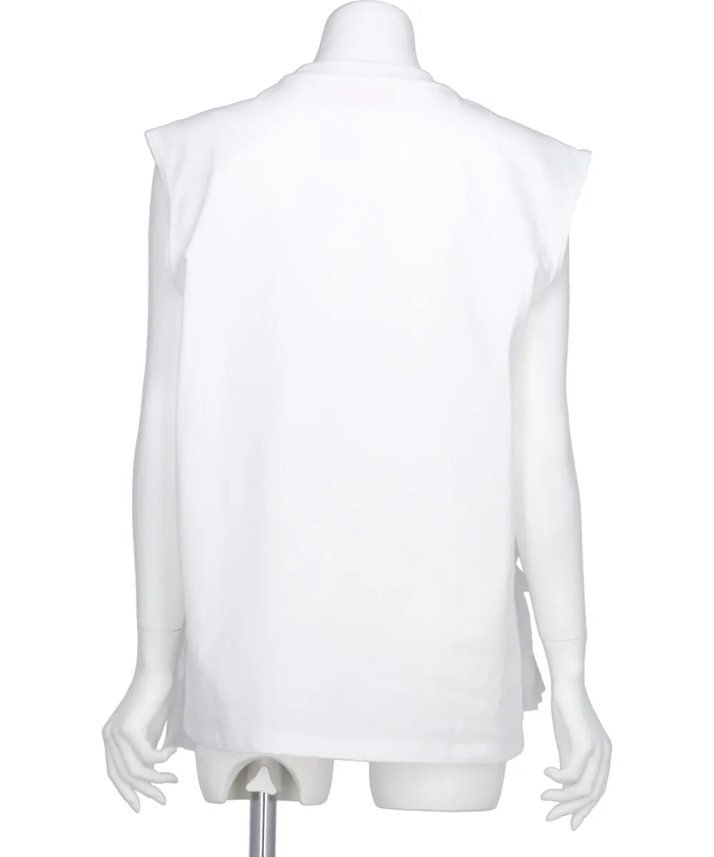 TULLE SLEEVELESS T-SHIRT