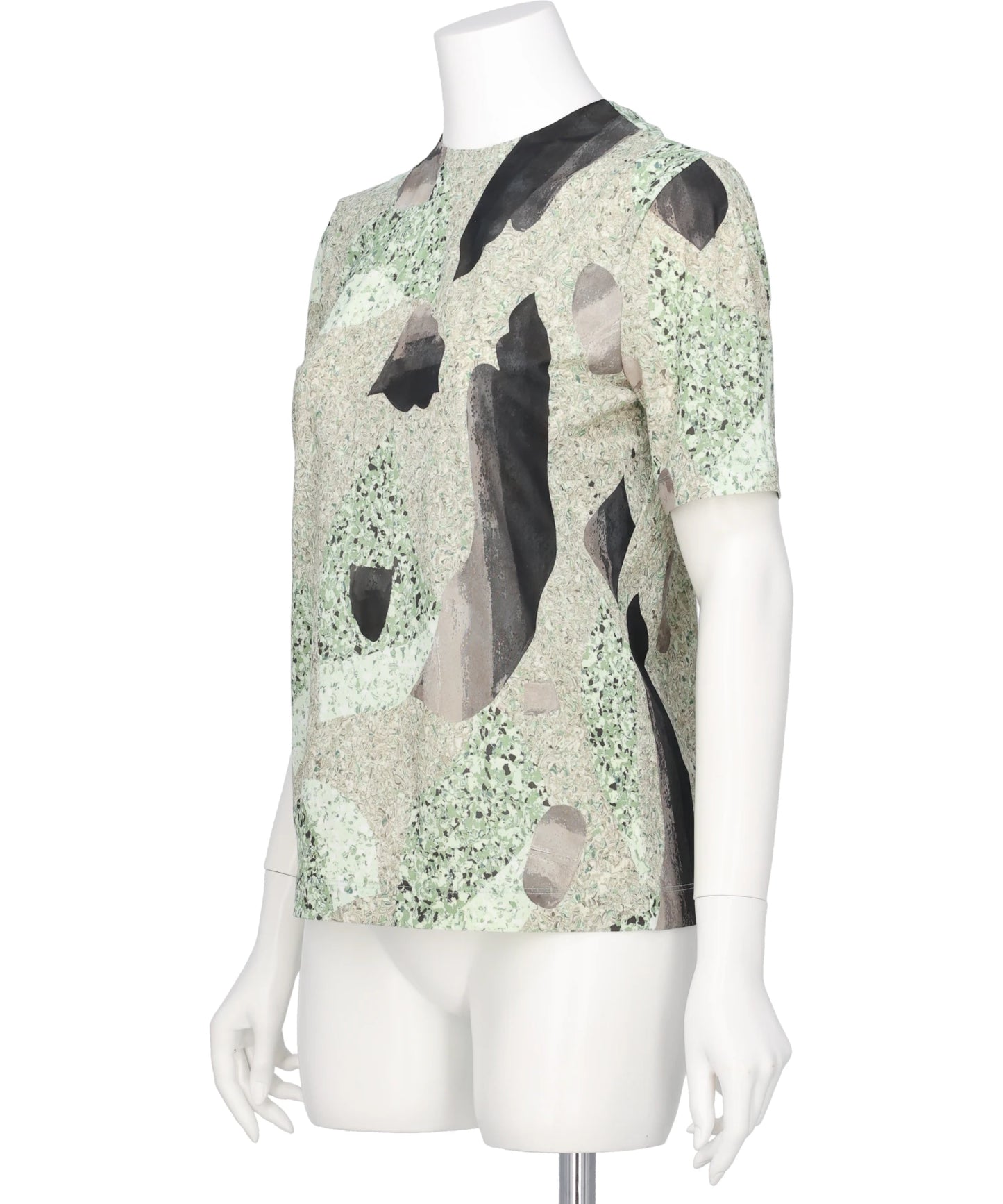 MARBLE PRINT JERSEY SHORT SLEEVE TOP