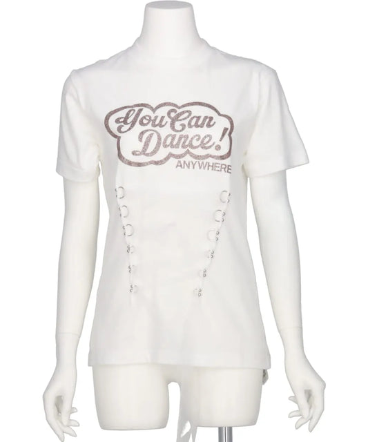 “YOU CAN DANCE!” T-SHIRT WITH RIBBON