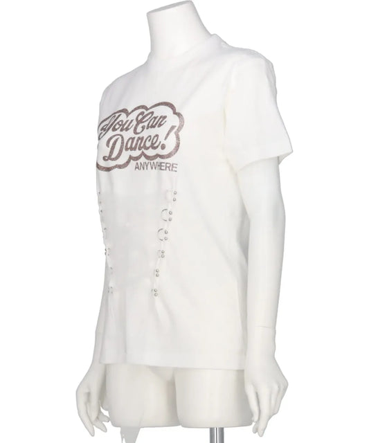 “YOU CAN DANCE!” T-SHIRT WITH RIBBON