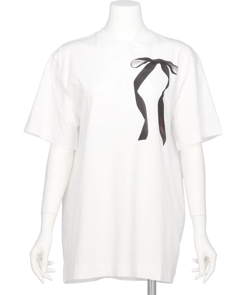 RIBBON BOW TAIL PRINT T-SHIRT