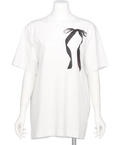 RIBBON BOW TAIL PRINT T-SHIRT