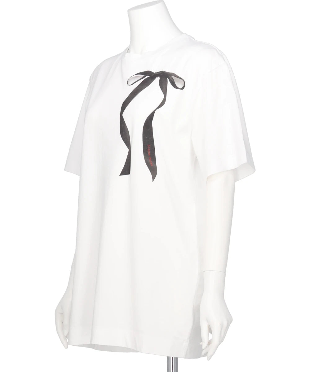RIBBON BOW TAIL PRINT T-SHIRT