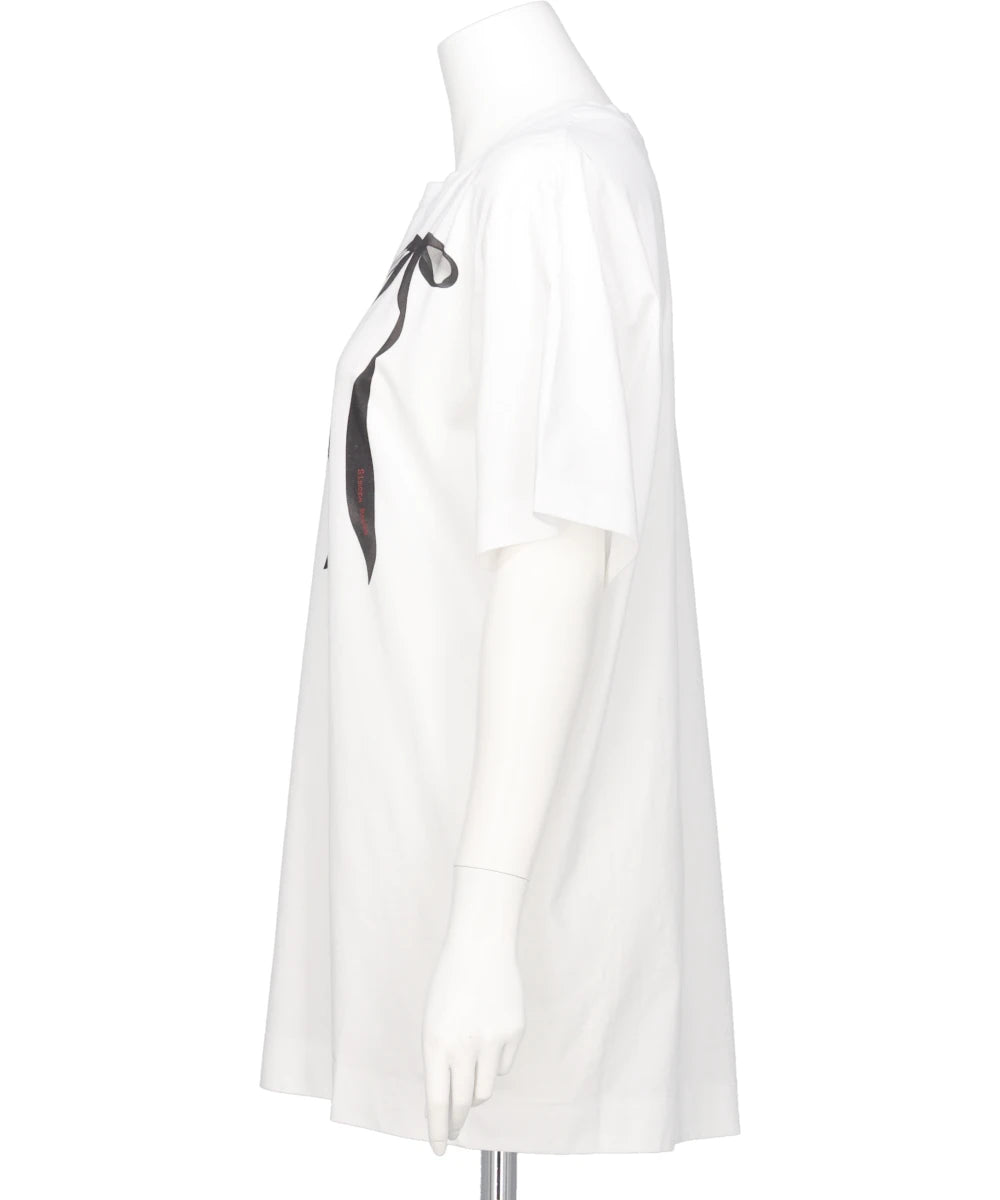 RIBBON BOW TAIL PRINT T-SHIRT