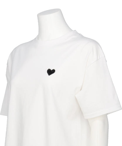 HEART EMBROIDERY T-SHIRT