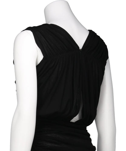 SHEER GATHERED SLEEVELESS TOP