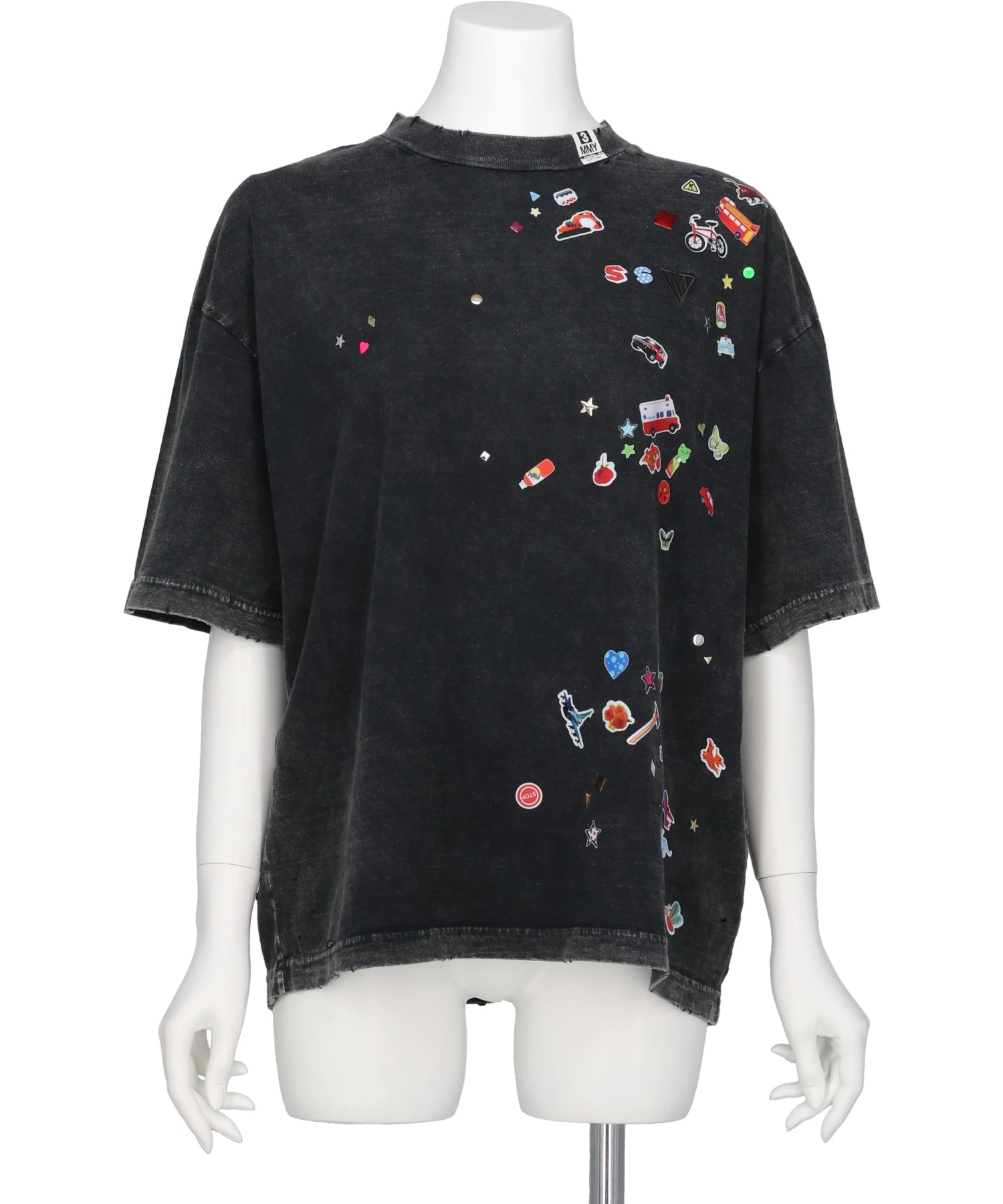 Maison MIHARA YASUHIRO(メゾンミハラヤスヒロ) BLEACHED KIDS STICKER TEE