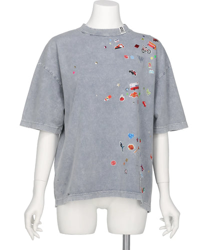 Maison MIHARA YASUHIRO(メゾンミハラヤスヒロ) BLEACHED KIDS STICKER TEE