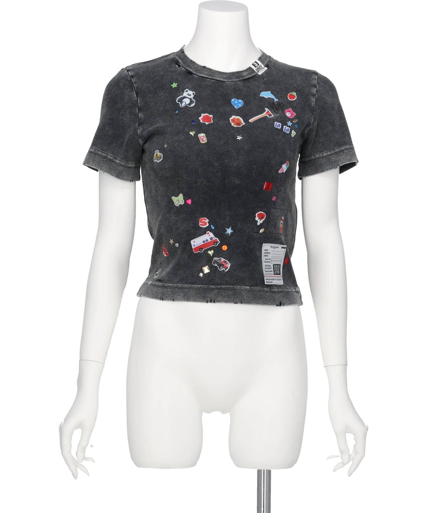Maison MIHARA YASUHIRO(メゾンミハラヤスヒロ) BLEACHED KIDS STICKER MINI TEE