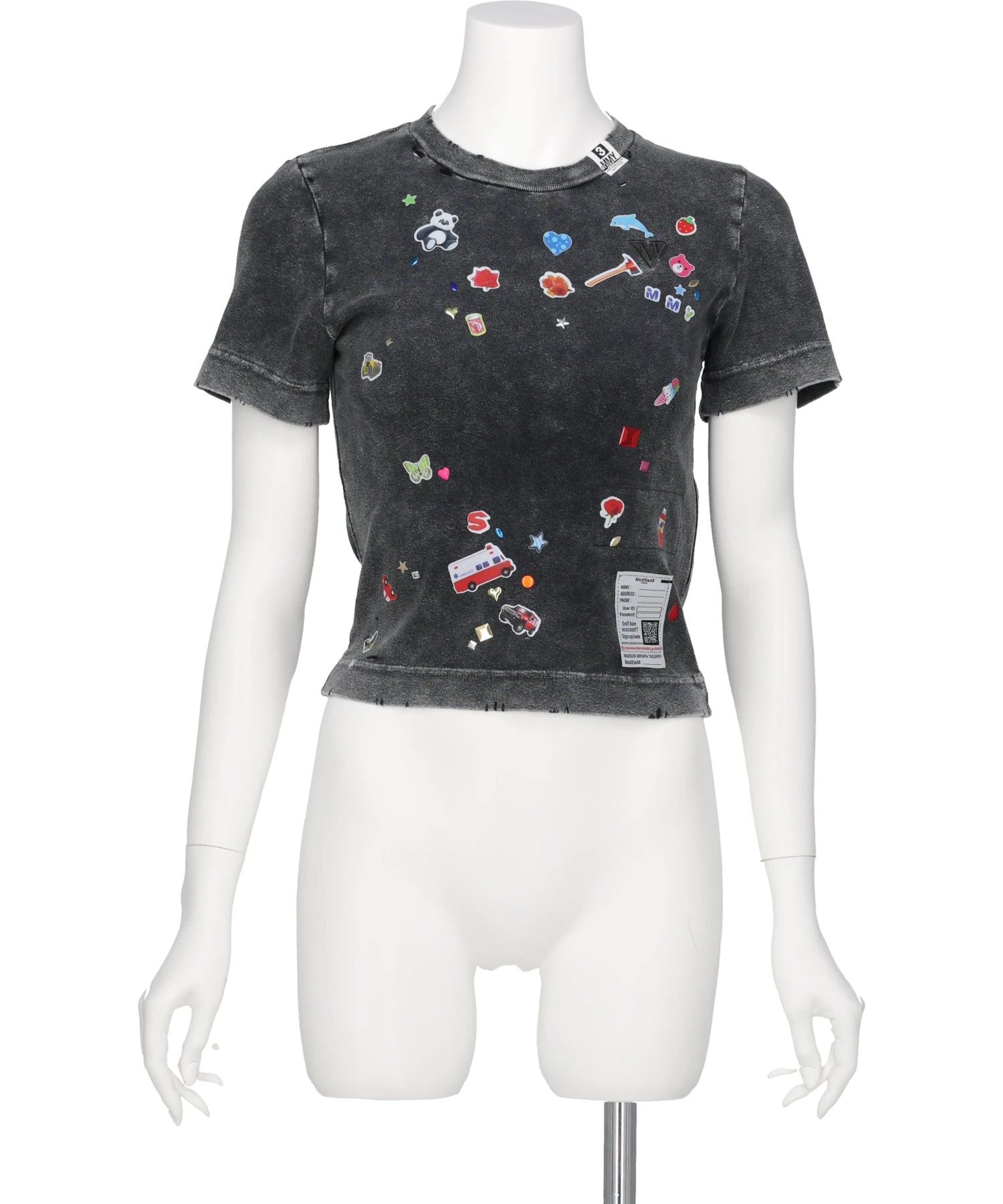 Maison MIHARA YASUHIRO(メゾンミハラヤスヒロ) BLEACHED KIDS STICKER MINI TEE