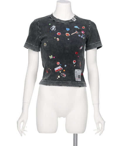 Maison MIHARA YASUHIRO(メゾンミハラヤスヒロ) BLEACHED KIDS STICKER MINI TEE