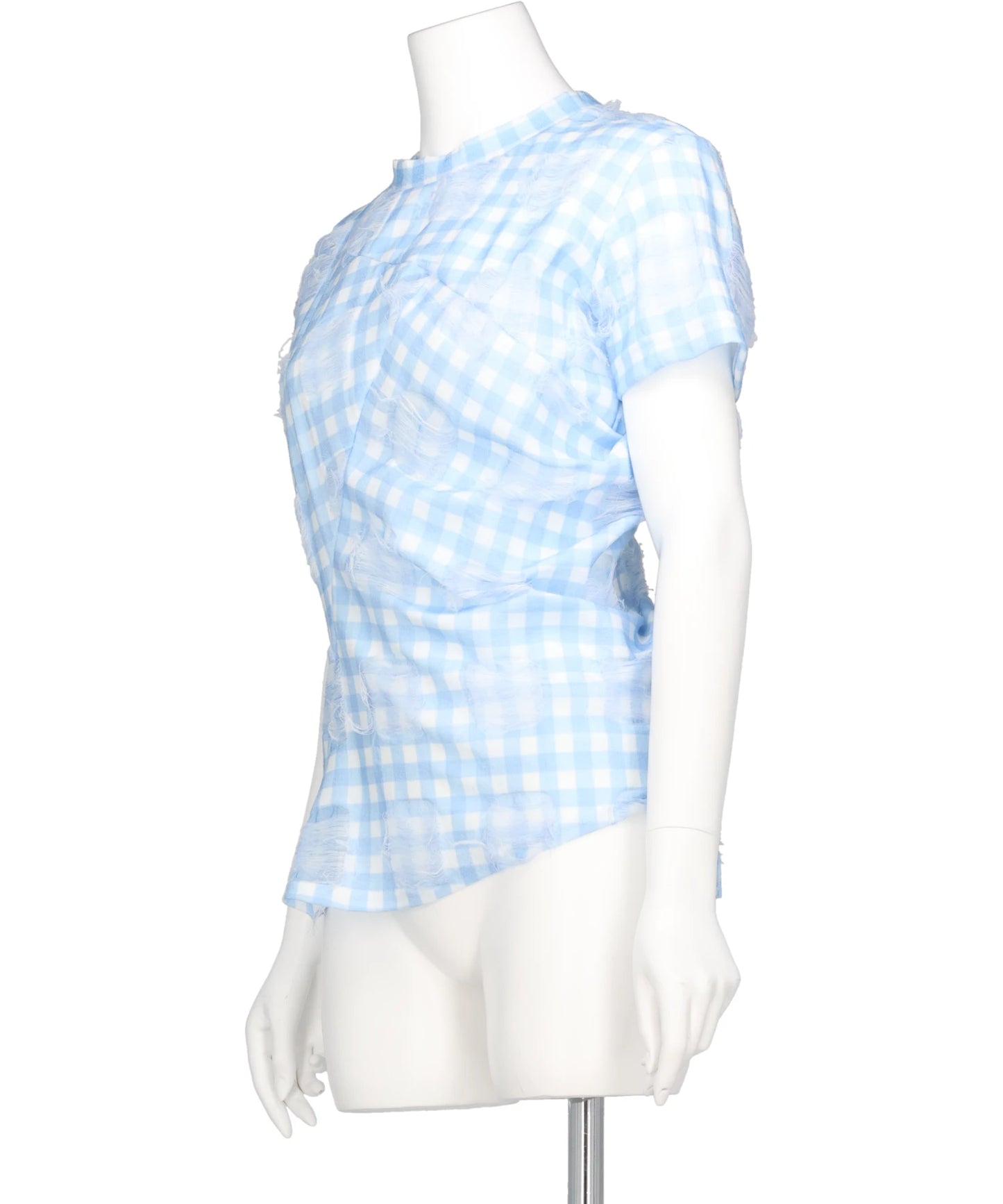 TWISTED BLUE CRASHE GINGHAM T