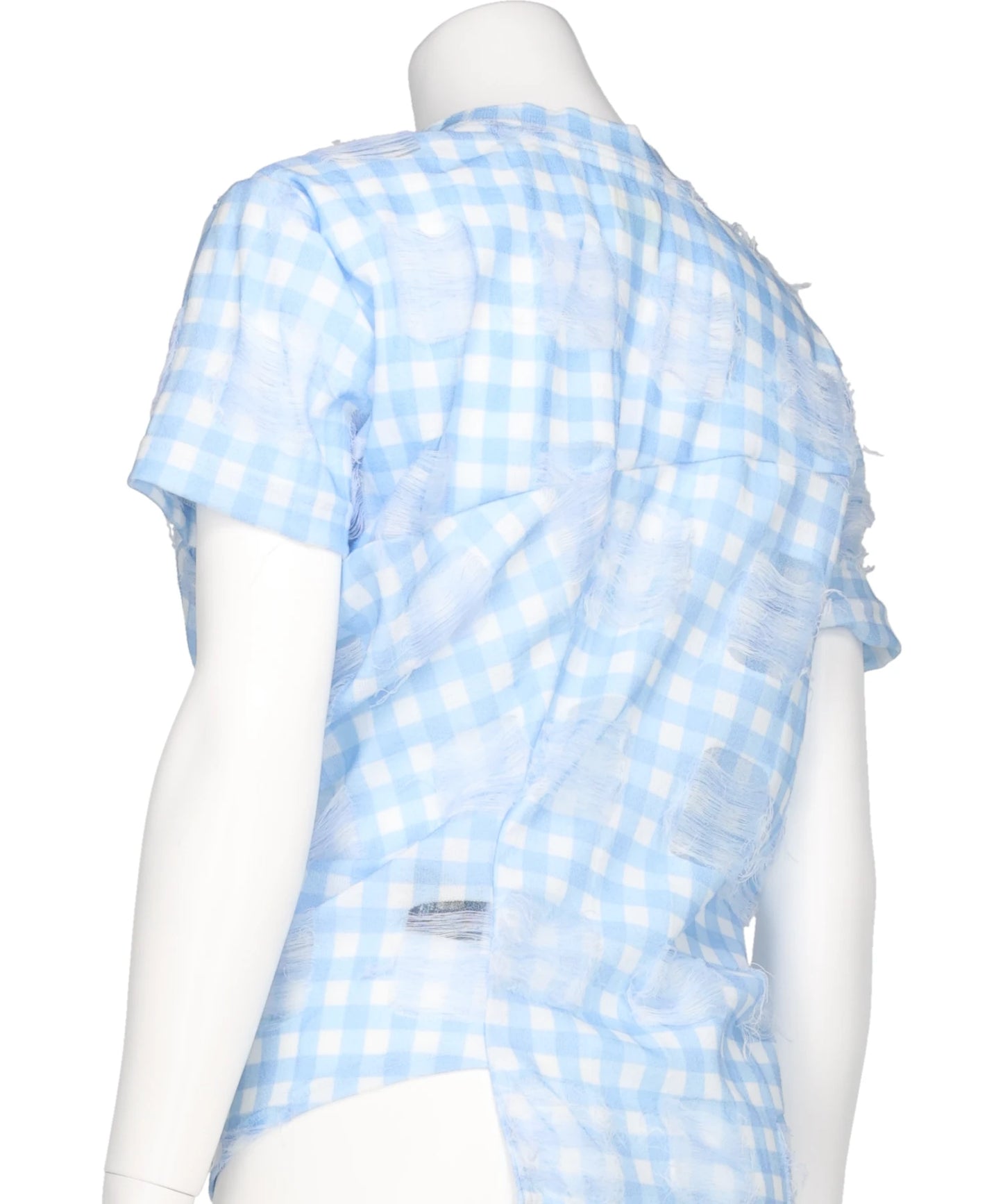 TWISTED BLUE CRASHE GINGHAM T