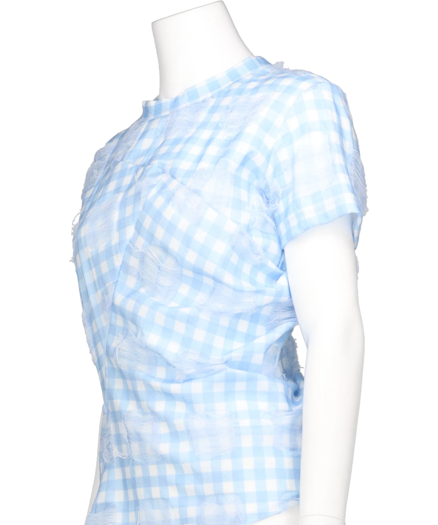 TWISTED BLUE CRASHE GINGHAM T