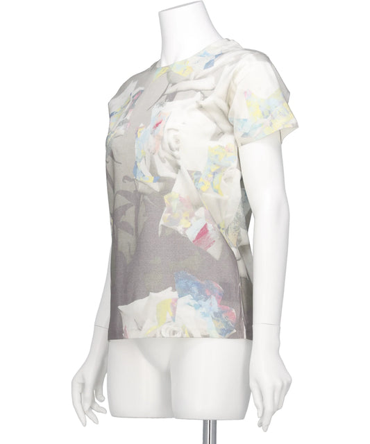 MONOCHROME PRINT ROSE T-B