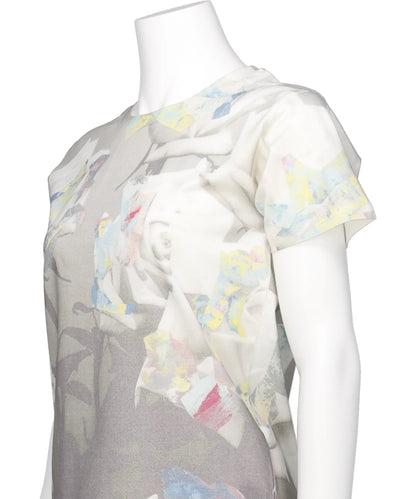 MONOCHROME PRINT ROSE T-B