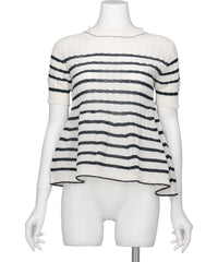 ODAKHA(オダカ) 2026SS ASYMMETRY STRIPED SEEMLES TOP OH26SS-WG05