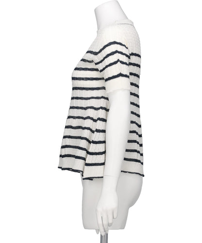 ASYMMETRY STRIPED SEEMLES TOP