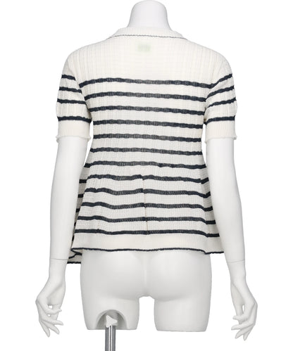 ASYMMETRY STRIPED SEEMLES TOP