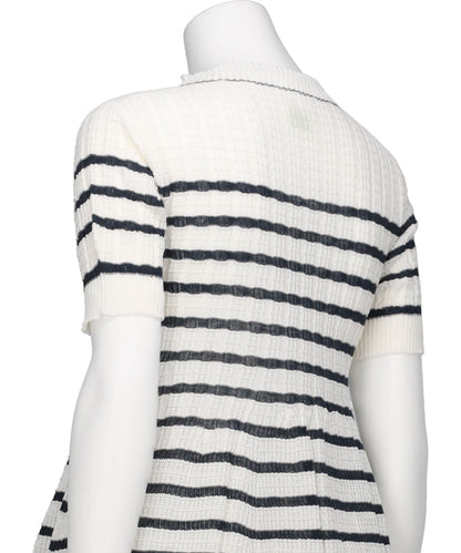 ASYMMETRY STRIPED SEEMLES TOP