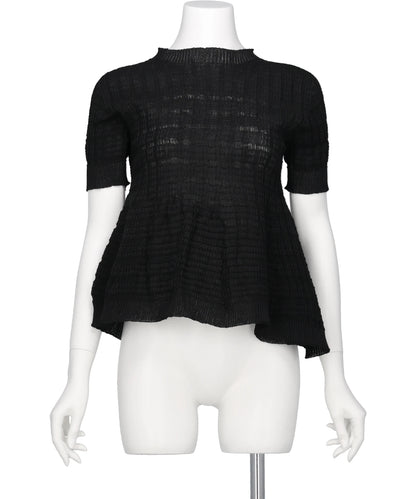 ODAKHA(オダカ) 2026SS ASYMMETRY STRIPED SEEMLES TOP OH26SS-WG05