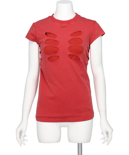 AVAVAV(アヴァヴァヴ) 2026SS BABY T-SHIRT DOUBLE LAYER CUT-OUT