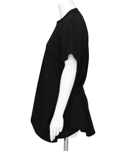 COTTON JERSEY ASYMMETRIC T-SHIRT