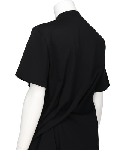 COTTON JERSEY ASYMMETRIC T-SHIRT