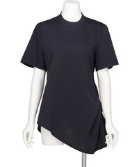 Mame Kurogouchi(マメ クロゴウチ) COTTON JERSEY ASYMMETRIC T-SHIRT