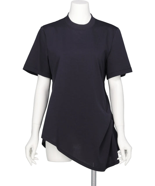 Mame Kurogouchi(マメ クロゴウチ) COTTON JERSEY ASYMMETRIC T-SHIRT
