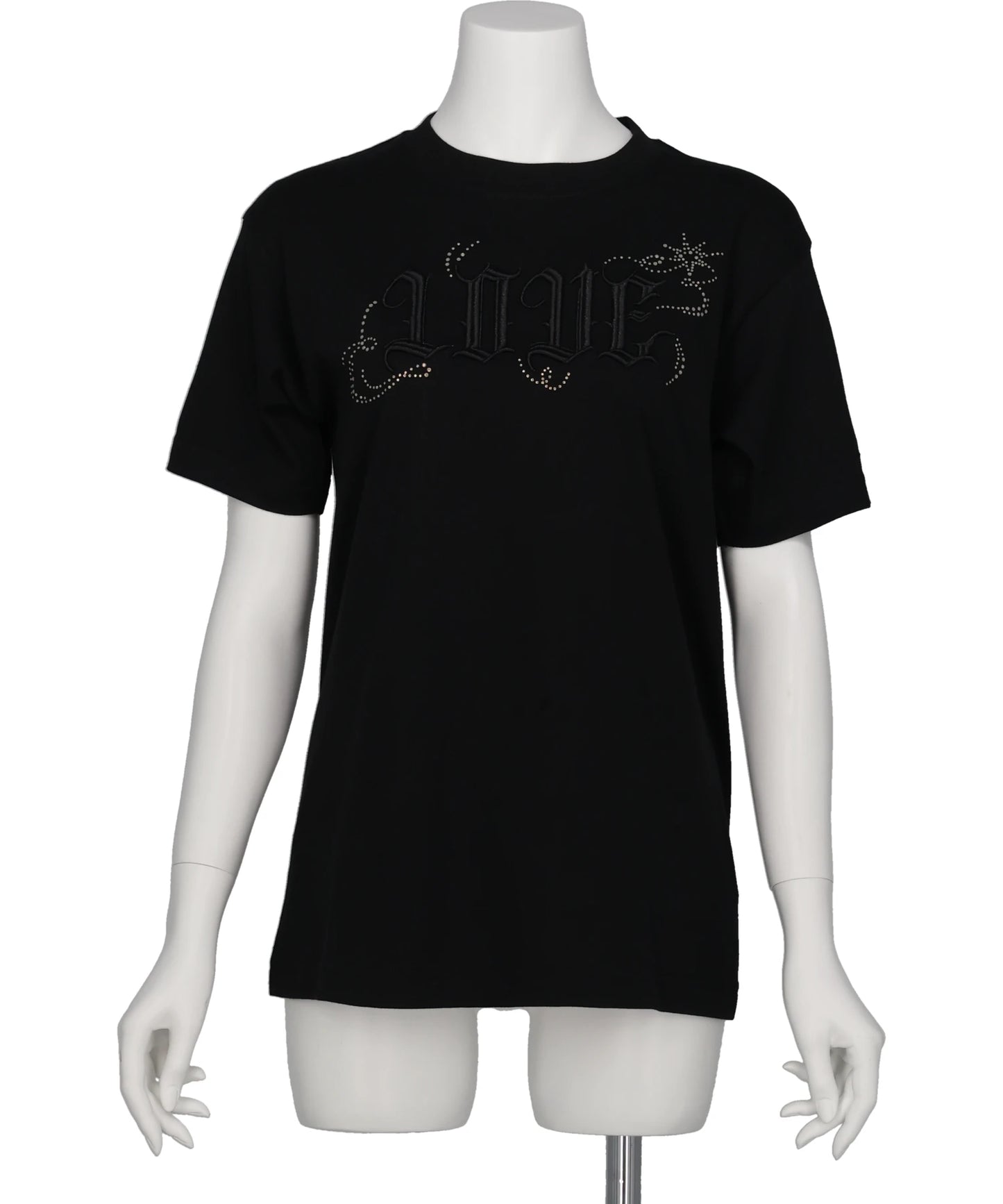 tanakadaisuke(タナカダイスケ) 2026AW LOVE SPARKLE T-SHIRT / BLACK×BLACK TD-25AW-PO91