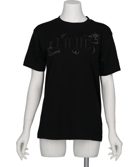tanakadaisuke(タナカダイスケ) 2026AW LOVE SPARKLE T-SHIRT / BLACK×BLACK TD-25AW-PO91