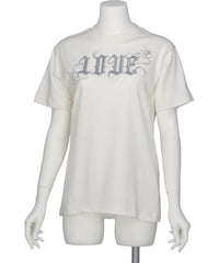 tanakadaisuke(タナカダイスケ) 2026AW LOVE SPARKLE T-SHIRT / WHITE×SILVER TD-25AW-PO91