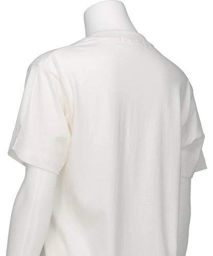 LOVE SPARKLE T-SHIRT / WHITE×SILVER