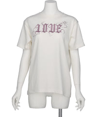 LOVE SPARKLE T-SHIRT / WHITE×PINK